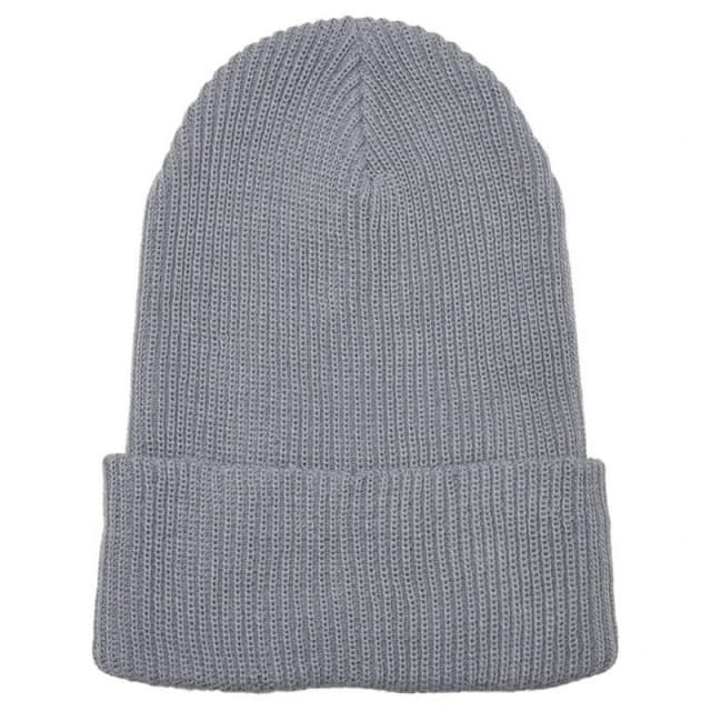 Flexfit Flexfit Men Knitted Yarn Beanie in Grey Grey One Size Male 5063300286234