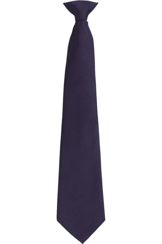 Premier Premier Colours Fashion Plain Clip-On Tie in Navy Navy One Size Unisex 5063470683550