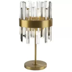Schuller Grace 6 Light Glass Table Lamp Gold, Transparent, G9