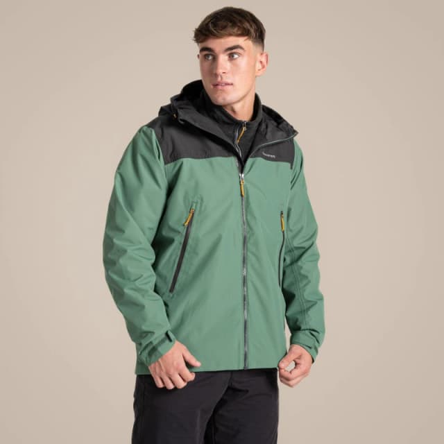 Craghoppers Craghoppers Men Vanth Hooded Lightweight Waterproof Jacket in Green Size: Small Green S Male 5063260102162