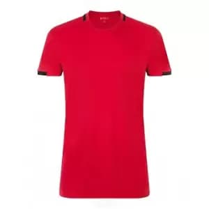 SOLS Mens Classico Contrast Short Sleeve Football T-Shirt (L) (Red/Black)