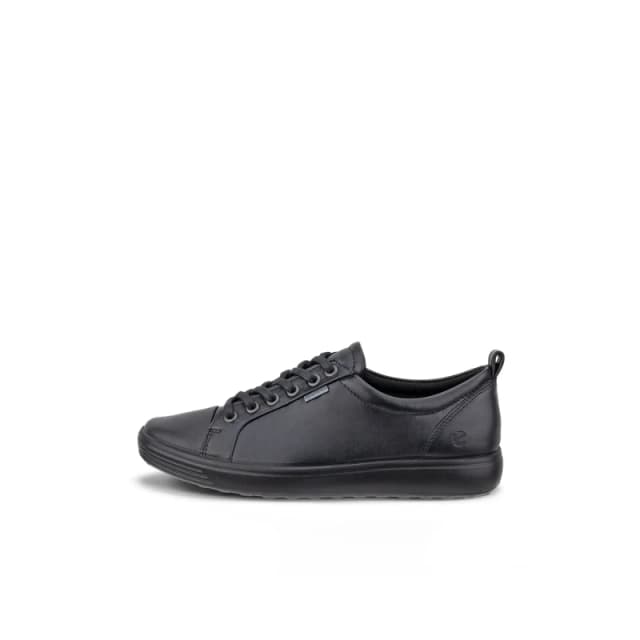Ecco Soft 7 Gore-Tex Leather Womens Low Top Trainers - Black - Size:UK 3.5-4