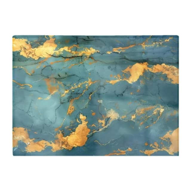 Warren Reed Designer Gold And Azure Marble Effect Chopping Board