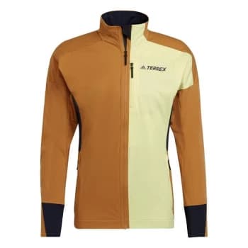 adidas Terrex Xperior Cross-Country Ski Soft Shell Jacket - Mesa / Pulse Yellow