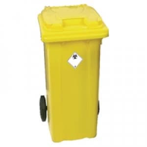 Slingsby Yellow Clinical Waste 2 Wheel Refuse Container 360 Litre 377920