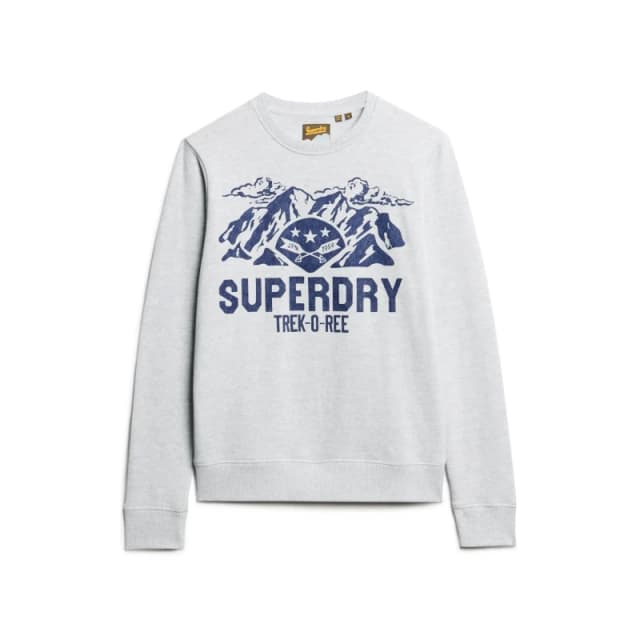 Superdry's Lo-fi Outdoors Graphic Crew Pullover Gris Male L