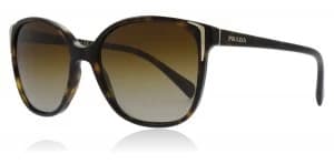 Prada 01OS Sunglasses Havana 2AU6E1 Polariserade