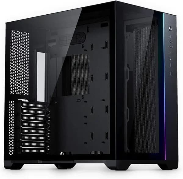 Magniumgear NEO Qube 2 Dual Chamber ATX Mid-Tower DRGB Gaming PC Case - Black - MG-NE620Q_DBK02
