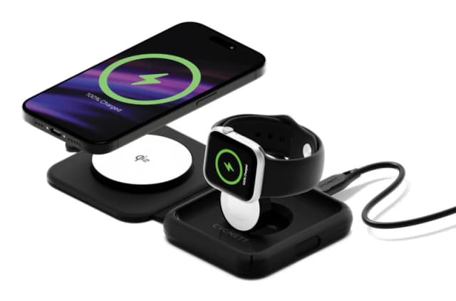 Cygnett Cygnett MagTravel Qi2.0 2-in-1 Smartphone, Smartwatch Black USB Wireless charging Fast charging Indoor CY5138WIRDE
