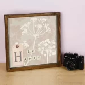 KZM459 Brown Beige Powder Decorative Framed MDF Painting