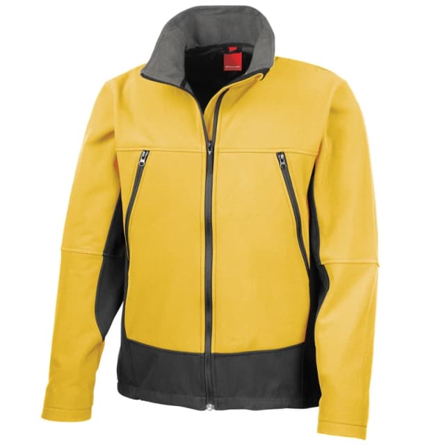 Result Result Men Activity Soft Shell Jacket in Yellow Size: Small Yellow S Male 5063470682713
