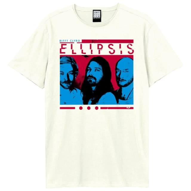 Amplified Amplified Men Ellipsis Biffy Clyro T-Shirt in White Size: X-Small White XS Male 5063574012171