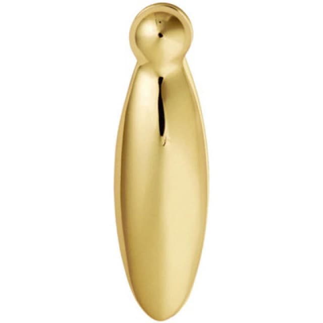 Loops Pear Drop Shaped Lock Profile Escutcheon 60 x 18mm Polished Brass Lock Cover Metallics unisex