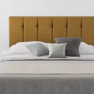 Hepburn Upholstered Headboard, Plush Velvet, Ochre - Headboard 60cm Size Single (90x190)