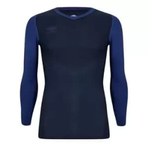 Umbro pro Long Sleeve Baselayer Top Mens - Blue