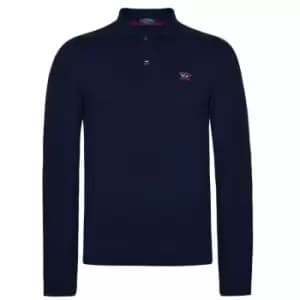 PAUL AND SHARK Basic Long Sleeved Polo Shirt - Blue