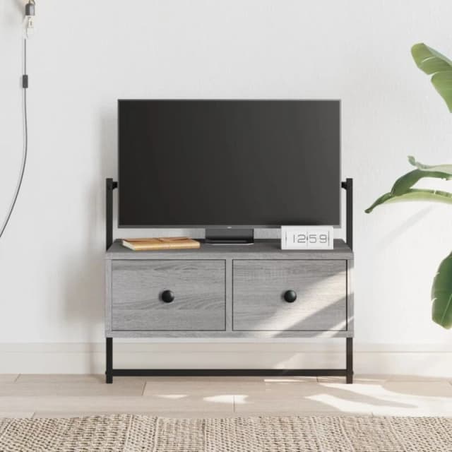 Vidaxl TV Cabinet Wall-mounted Grey Sonoma 60.5X30X51cm Engineered Wood, Grey 833456