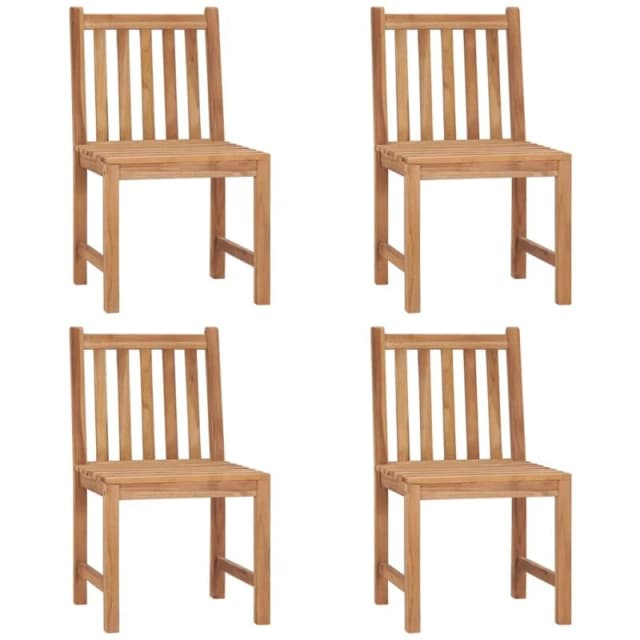VIDAXL Garden Chairs 4 pcs Solid Teak Wood Vidaxl 8720286448540