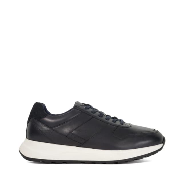 Dune London Mens Tris Low-Top Trainers Navy Lthr male 7 (41)