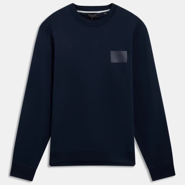 Ted Baker LS Logo Patch Sweatshirt Navy male XS (1)