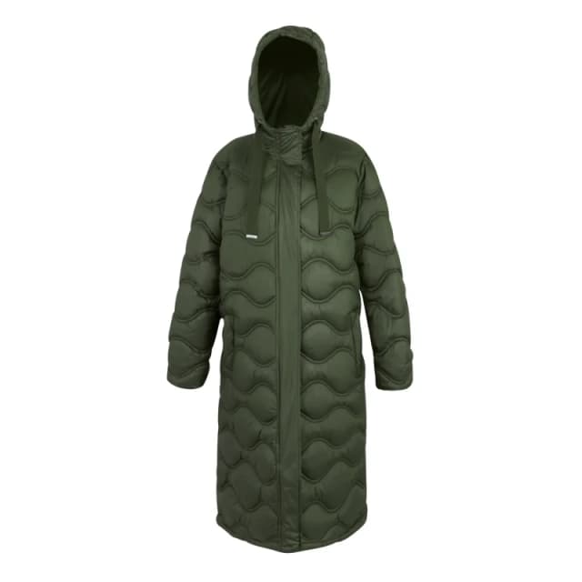 Womens long hooded down jacket Regatta Embrie Vert Female 40