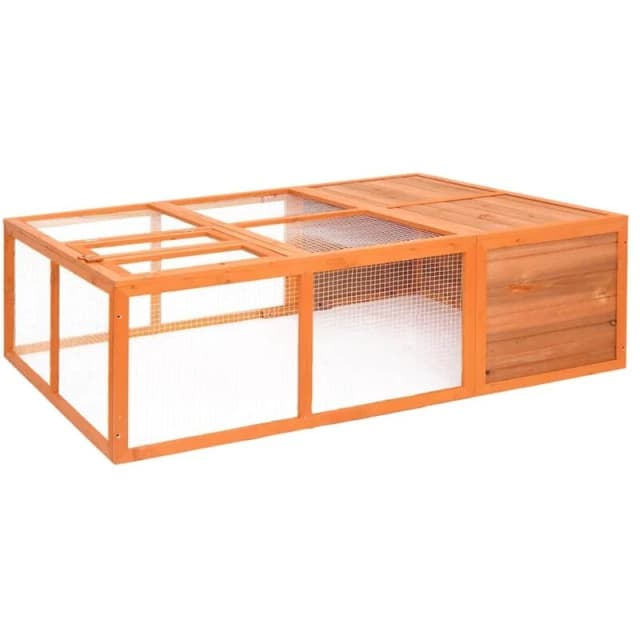 VIDAXL Garden Animal Cage 150x100x50cm Solid Firwood Vidaxl 8720286601112