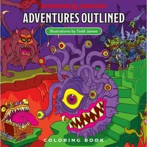 Dungeons & Dragons (DDN) Adventures Outlined Coloring Book