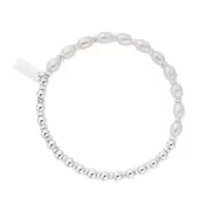 ChloBo Silver & Pearl Story Of Love Bracelet