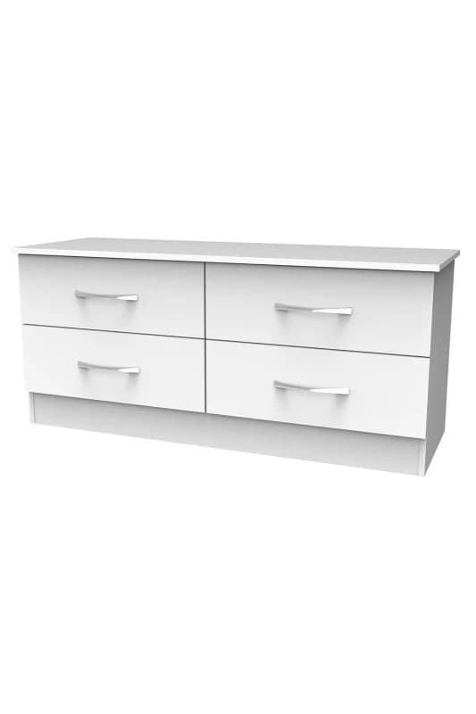 Heddon 4 Drawer Bed Box In White Matt (Ready Assembled)