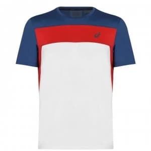Asics Race Short Sleeve T Shirt Mens - White/Blue