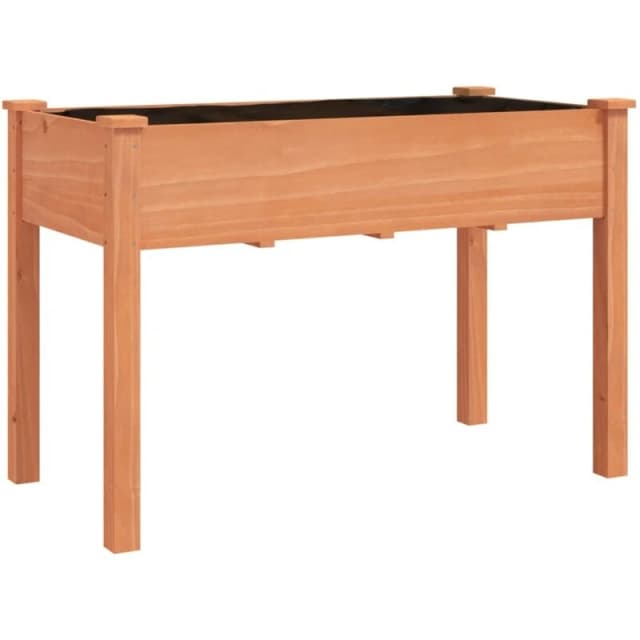 VIDAXL Planter with Liner Brown 118x59x76cm Solid Wood Fir Vidaxl 8720845823931