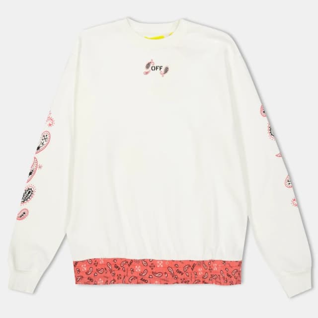 Off White Kids Crew Sweater White/Black female 8Y