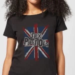 Sex Pistols Union Jack Womens T-Shirt - Black