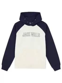 Jack Wills Boys Collegiate Oversized Hoodie - Marshmallow, Cream, Size 10-11 Years