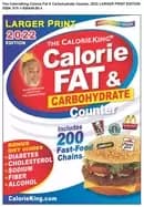 calorieking 2022 larger print calorie fat and carbohydrate counter
