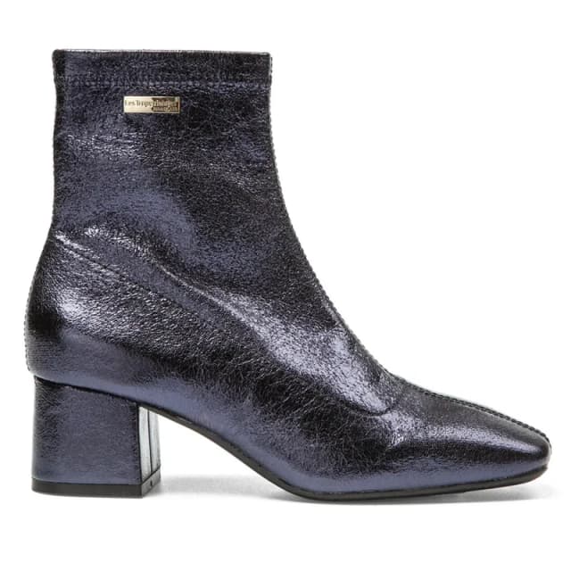 LES TROPEZIENNES PAR M.BELARBI Daniela Metallic Ankle Boots with Heel Iridescent Blue Women 36 (3.5);37 (4);38 (5);39 (5.5 to 6);40 (6.5);41 (7)