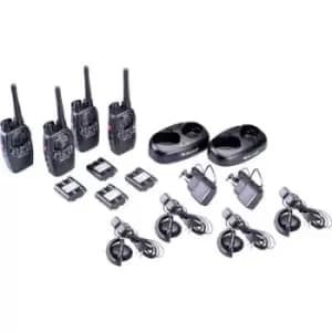 Midland Midland G7 Pro 4er Kofferset, PMR446 2x Doppelstandlader, 4x MA24-L Headsets C1090.19 PMR handheld transceiver 4 Piece set