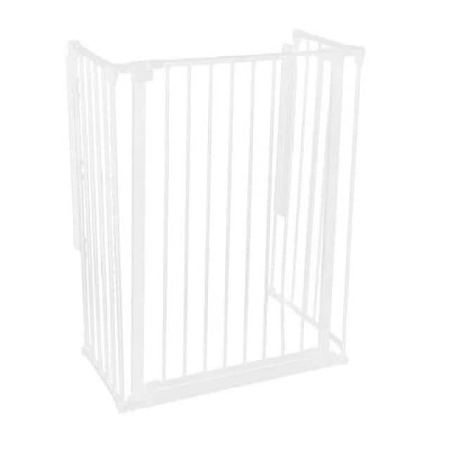 Safetots Extra Tall Multi Panel Fire Surround, 51Cm Deep X 72Cm Wide, White, 105Cm High, Baby And Toddler Fire Guard