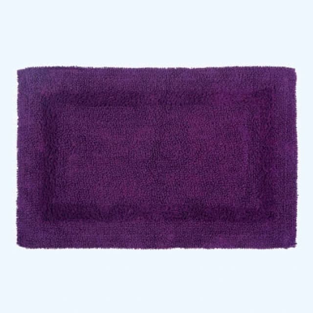 Homescapes Luxury Reversible Cotton Bath Mat - Plum