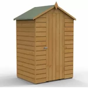 4' x 3' Forest Shiplap Dip Treated Windowless Apex Wooden Shed (1.34m x 1m) - Golden Brown