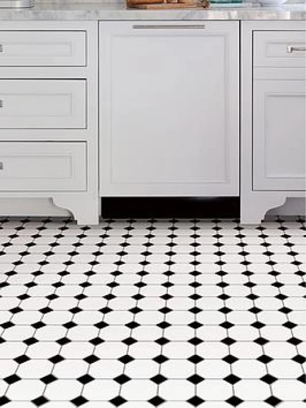 Floorpops Hudson Black Peel & Stick Floor Tiles, Fp3993