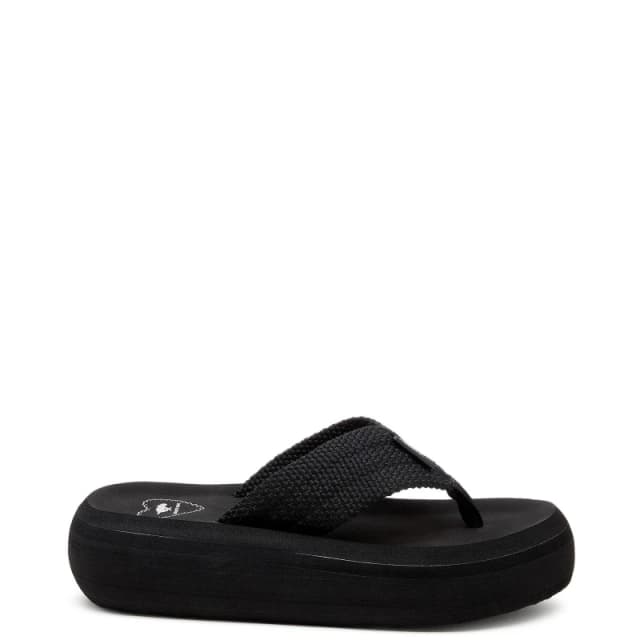 (Black, 7 (Adults')) Rocket Dog Sandy Webbing Textile Womens Black Sandals