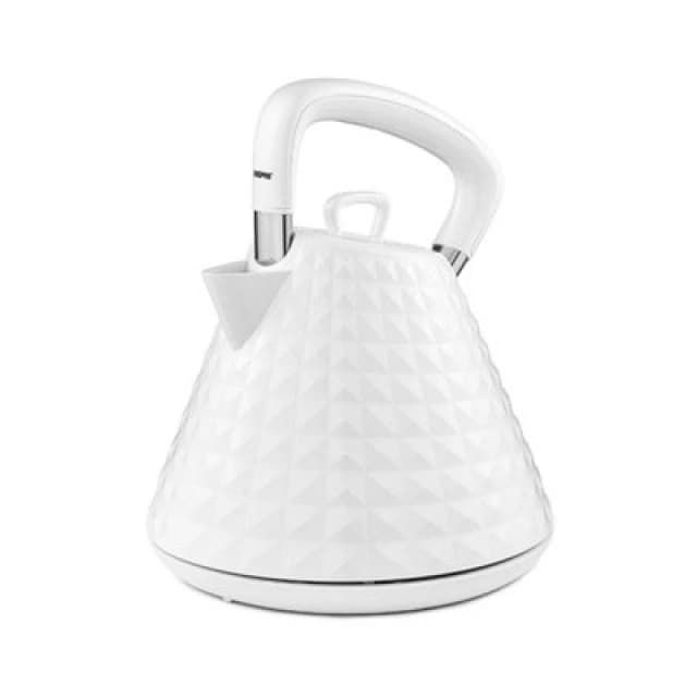 Geepas 1.5L Cordless Traditional Pyramid Electric Kettle 3000W White