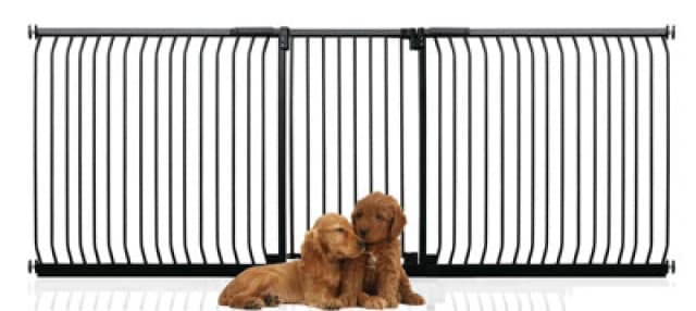 Bettacare Extra Tall Elite Dog Gate, 271Cm - 280Cm, Matt Black, Extra Tall 96.8Cm In Height, Pressure Fit Pet Gate