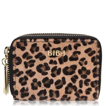 Biba Double Zip Purse - Leopard