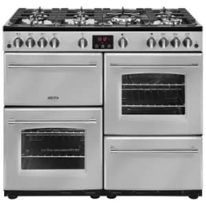 Belling 444411736 100cm Farmhouse X100G Double Oven Gas Cooker in Silv