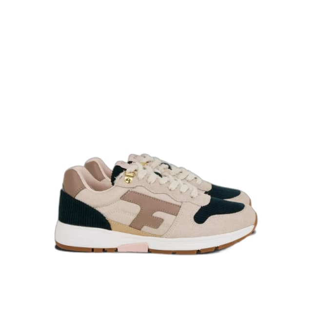 Faguo Womens suede Trainers Faguo Olive Beige Female 38
