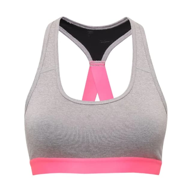 TriDri Womens Performance Sports Bra (Medium Impact) in Silver Size: XS Silver Female XS