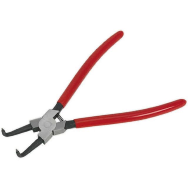 Loops 230mm Bent Nose Internal Circlip Pliers - Spring Loaded Jaws - Non-Slip Tips Multi