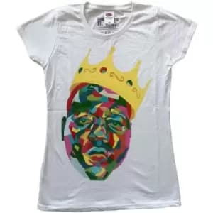 Biggie Smalls - Crown Ladies XX-Large T-Shirt - White